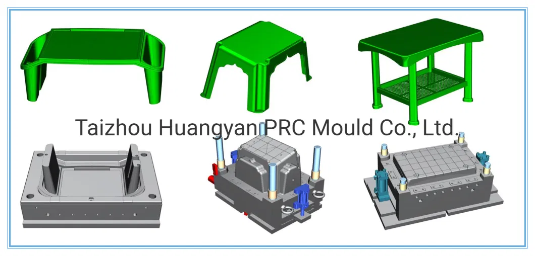 Plastic Injection Furniture Household Big Small Iml New Design Square Round Leg Strong Table Template Mould